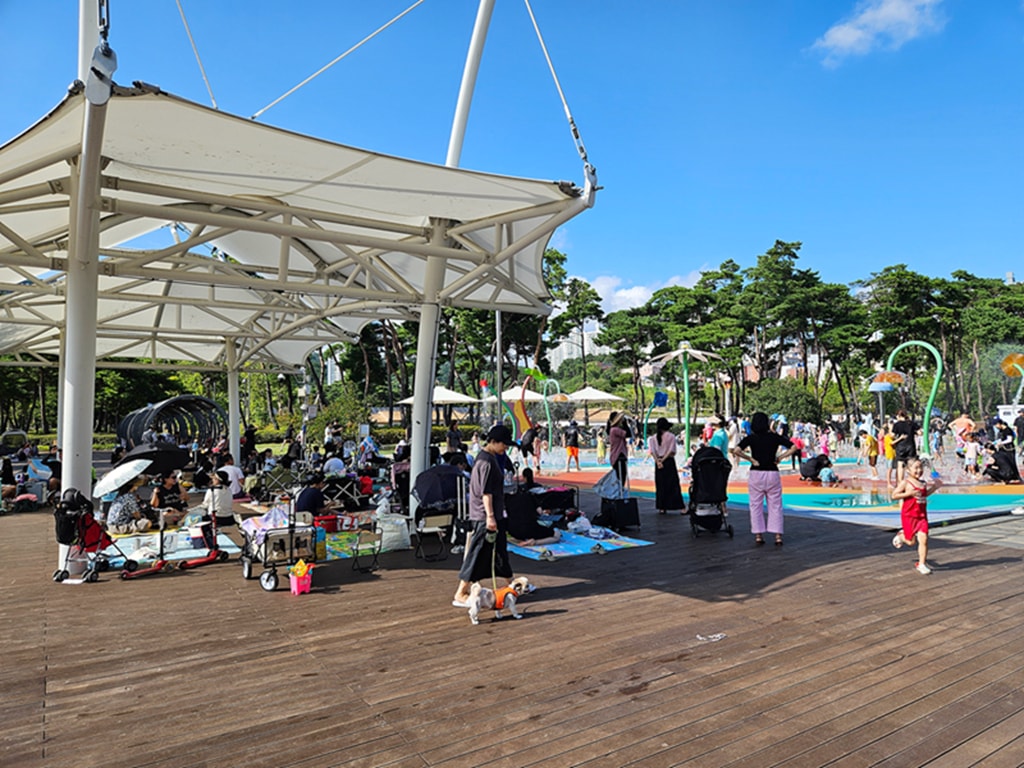 【韓國釜山景點】親子景點推薦~釜山市民公園│超大型共融遊戲場│巨型攀爬網架│沙坑＋森林樹屋＋花海步道