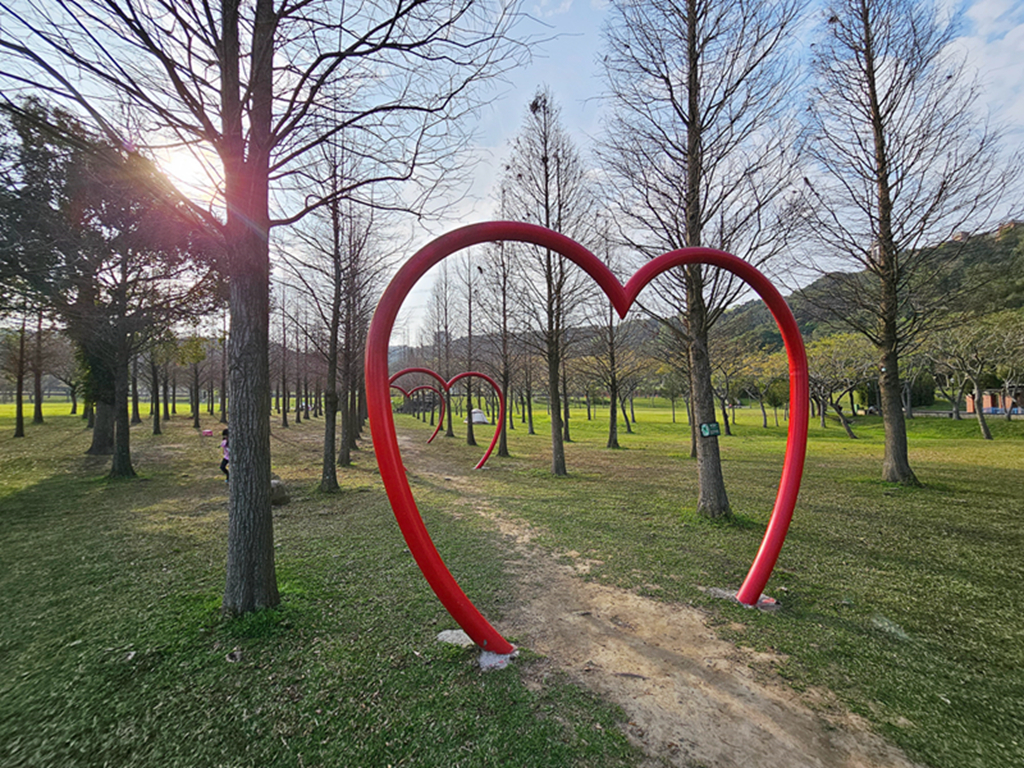 【桃園特色公園】海盜船遊戲場~大溪河濱公園｜落羽松林景觀美拍｜堤岸步道散步｜草地野餐親子遊
