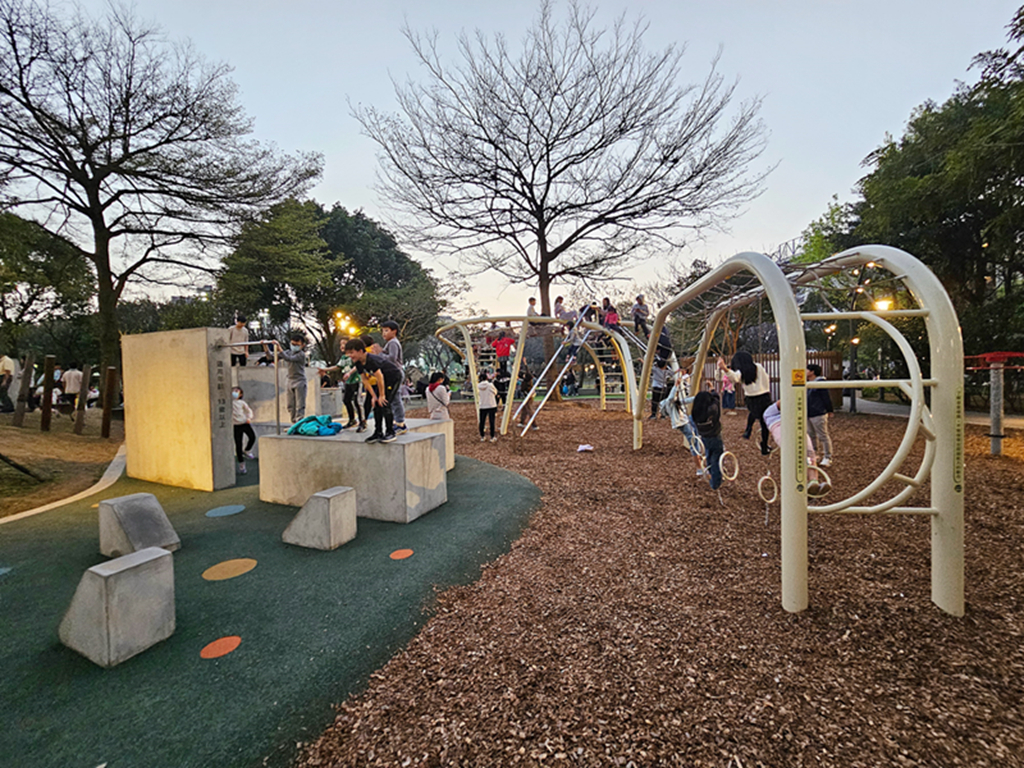 【桃園特色公園】奇幻樹屋挑戰塔~中壢光明公園｜樹屋遊戲塔｜水樹遊戲島｜森林冒險區｜多功能跑酷路徑